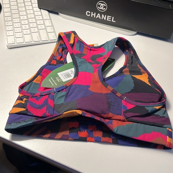 1 hour sale. Farm Rio, XS colorful sports bra (Anthropologie) Abstract patches - Picture 9 of 10